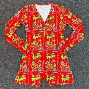 C003 Fruity Pebbles Inspired Long Sleeve Short Adult Pajama